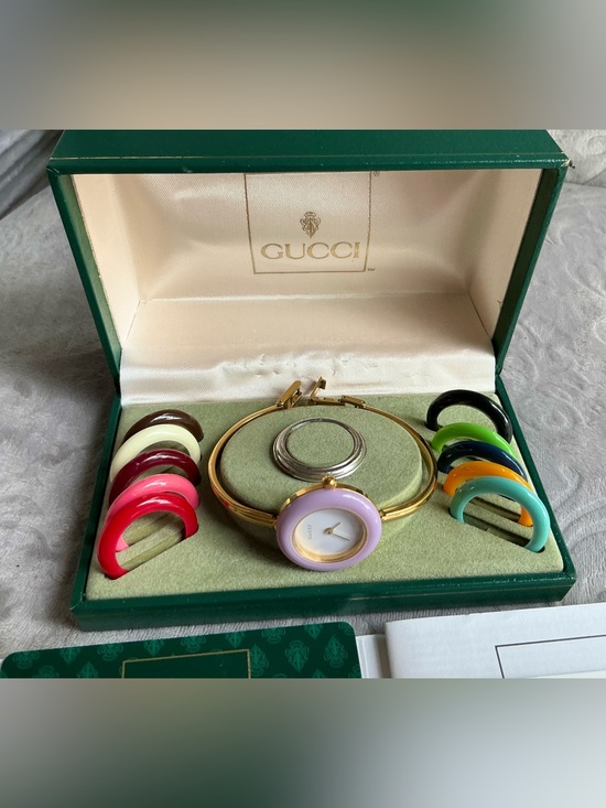 Gucci Accessories - DRESSY MODERN GUCCI bangle watch with set of interchangeable bezels ❤️💙💛💚🖤
